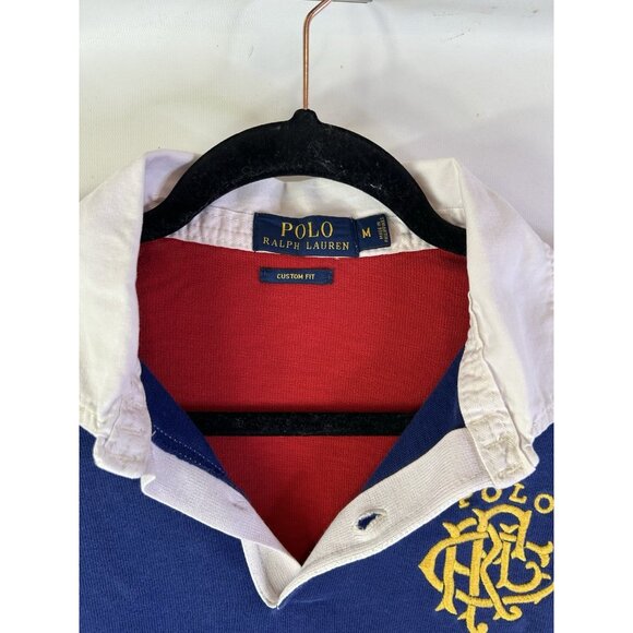 Polo Ralph Lauren Rainbow Color Block Monogram Crest Polo Shirt - Picture 4 of 7